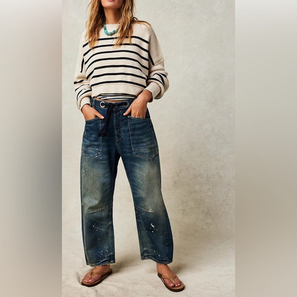 We The Free Moxie Pull-On Barrel Jeans